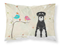 Christmas Presents between Friends Schnauzer - Salt and Pepper Standard Pillowcase Lightweight Super Soft Easy Care Decorative Artwork Pillowcase, Standard