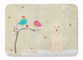Christmas Presents between Friends Wheaten Terrier Memory Foam Kitchen Mat Machine Washable Anti-Fatigue Cushion Comfort Bath or Kitchen Rug