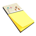 Christmas Presents between Friends English Bulldog - Fawn and White Watercolor Sticky Note Holder Refillable Dispenser Desk Accessory 3x3 Pad Gift