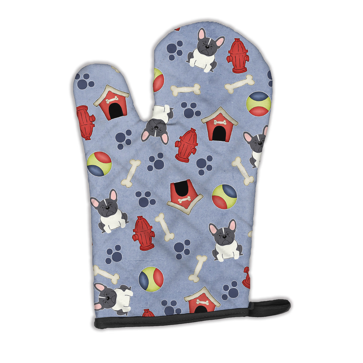 Dog House Collection French Bulldog Black White Oven Mitt Heat Resistant Thick Oven Mitt for Hot Pans and Oven, Kitchen Mitt Protect Hands, Cooking Baking Glove