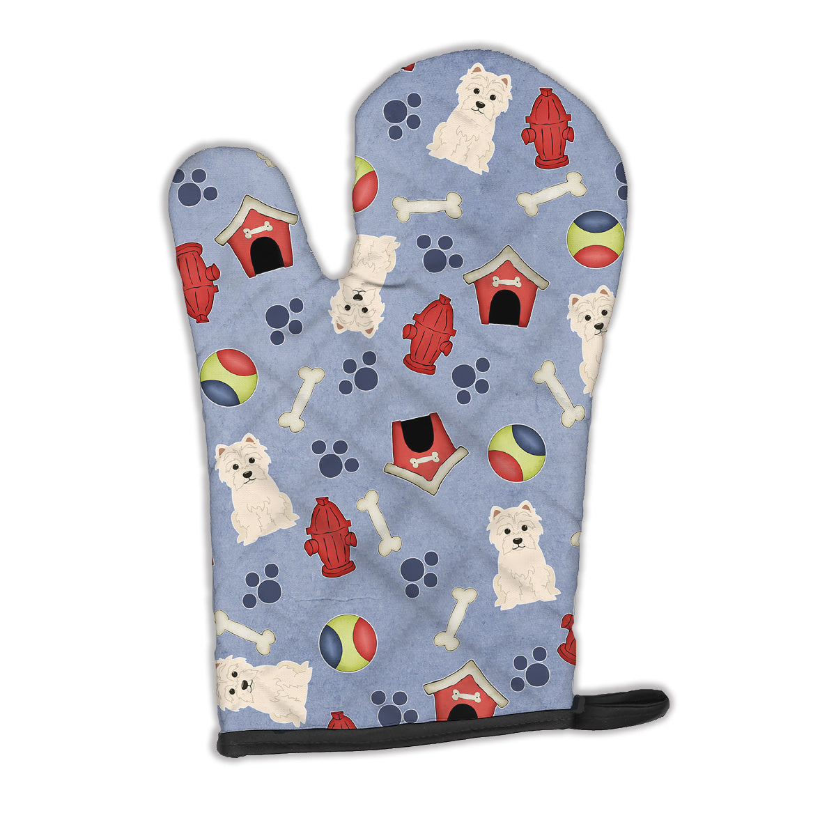 Dog House Collection Westie Oven Mitt Heat Resistant Thick Oven Mitt for Hot Pans and Oven, Kitchen Mitt Protect Hands, Cooking Baking Glove