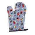 Dog House Collection Staffordshire Bull Terrier Blue Oven Mitt Heat Resistant Thick Oven Mitt for Hot Pans and Oven, Kitchen Mitt Protect Hands, Cooking Baking Glove