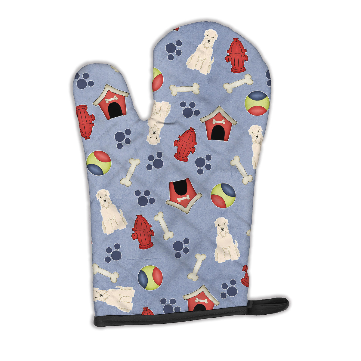 Dog House Collection Soft Coated Wheaten Terrier Oven Mitt Heat Resistant Thick Oven Mitt for Hot Pans and Oven, Kitchen Mitt Protect Hands, Cooking Baking Glove
