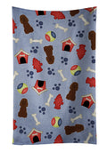 Dog House Collection Irish Water Spaniel Kitchen Towel Velour Plush Front and Cotton Loop Back Machine Washable