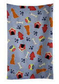 Dog House Collection Irish Setter Kitchen Towel Velour Plush Front and Cotton Loop Back Machine Washable