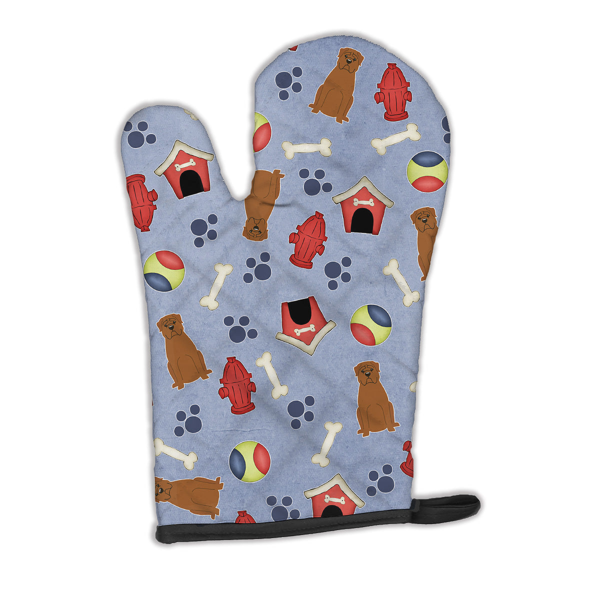 Dog House Collection Dogue de Bourdeaux Oven Mitt Heat Resistant Thick Oven Mitt for Hot Pans and Oven, Kitchen Mitt Protect Hands, Cooking Baking Glove