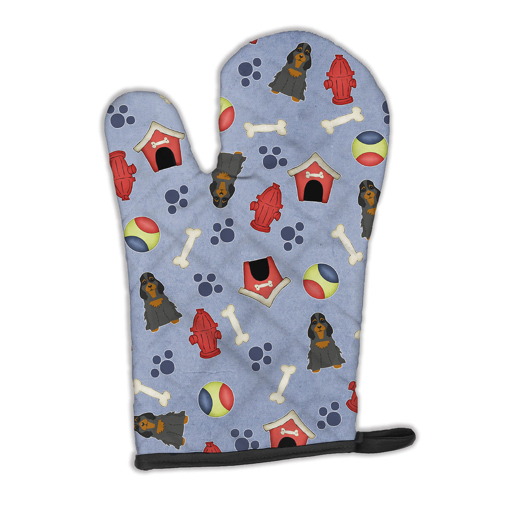 Dog House Collection Cocker Spaniel Black Tan Oven Mitt Heat Resistant Thick Oven Mitt for Hot Pans and Oven, Kitchen Mitt Protect Hands, Cooking Baking Glove