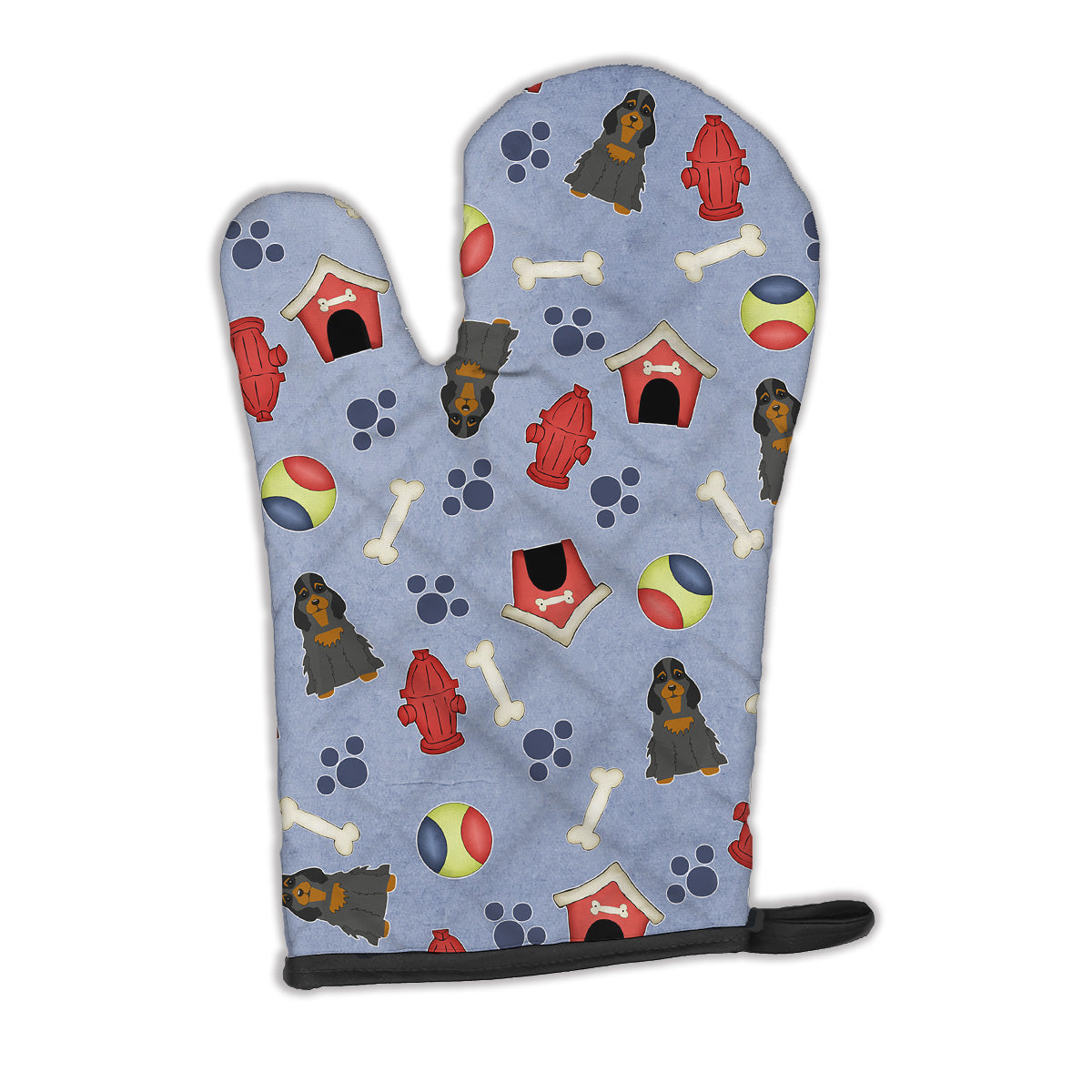 Dog House Collection Cocker Spaniel Black Tan Oven Mitt Heat Resistant Thick Oven Mitt for Hot Pans and Oven, Kitchen Mitt Protect Hands, Cooking Baking Glove