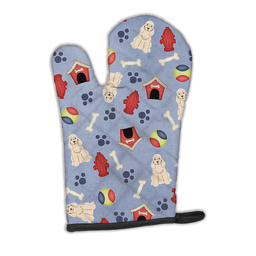 Dog House Collection Cocker Spaniel Buff Oven Mitt Heat Resistant Thick Oven Mitt for Hot Pans and Oven, Kitchen Mitt Protect Hands, Cooking Baking Glove