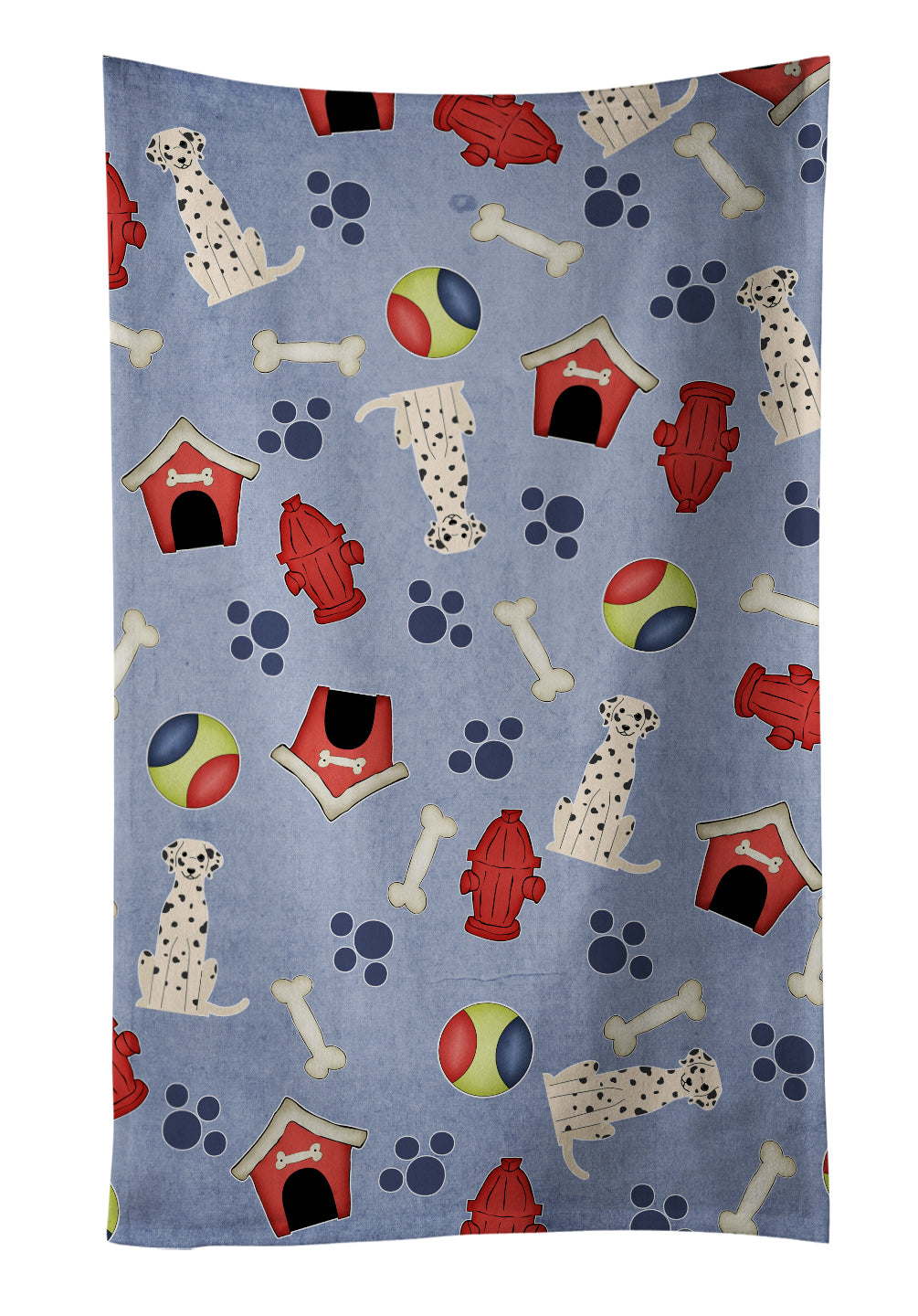 Dog House Collection Dalmatian Kitchen Towel Velour Plush Front and Cotton Loop Back Machine Washable
