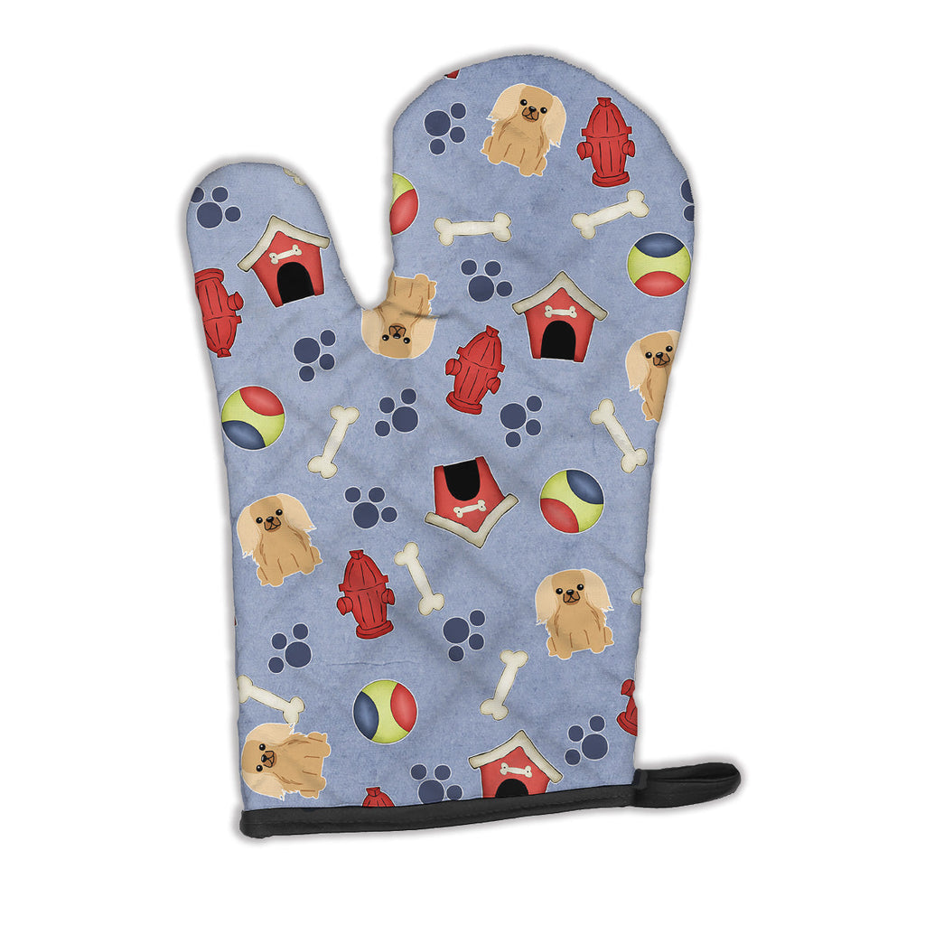 Dog House Collection Pekingese Fawn Sable Oven Mitt Heat Resistant Thick Oven Mitt for Hot Pans and Oven, Kitchen Mitt Protect Hands, Cooking Baking Glove