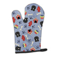 Dog House Collection Pekingese Black Oven Mitt Heat Resistant Thick Oven Mitt for Hot Pans and Oven, Kitchen Mitt Protect Hands, Cooking Baking Glove