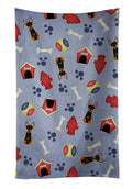 Dog House Collection English Toy Terrier Kitchen Towel Velour Plush Front and Cotton Loop Back Machine Washable