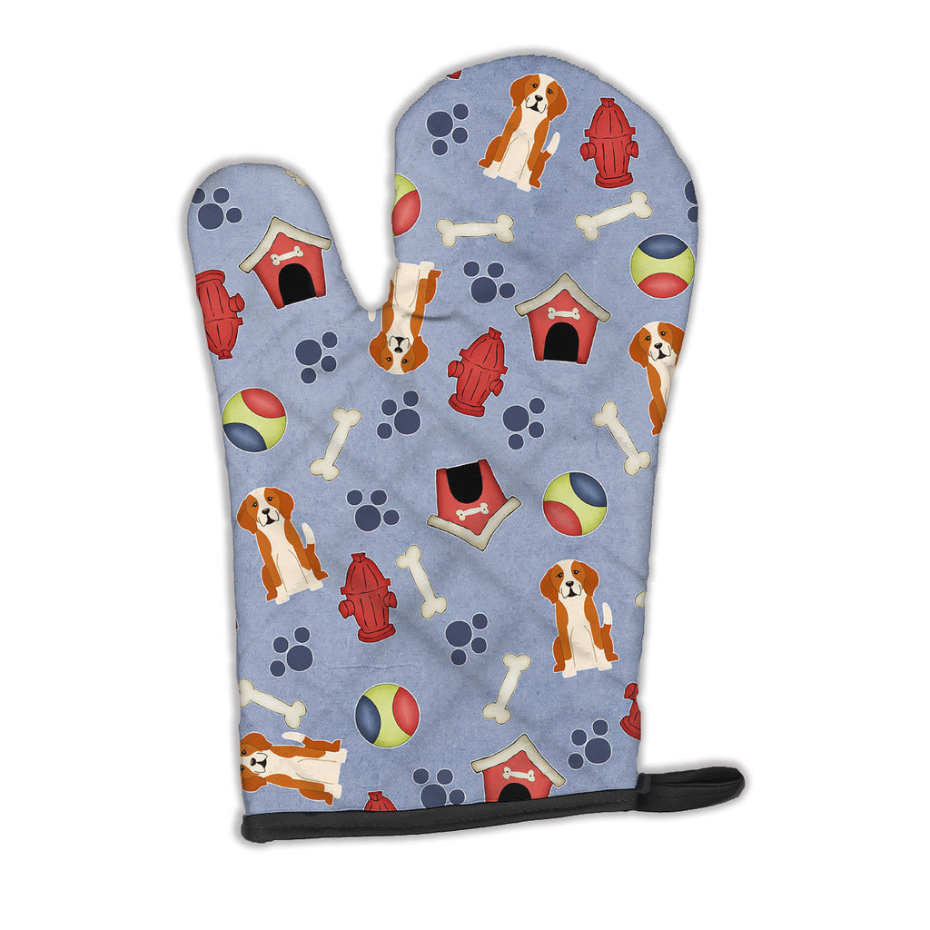 Dog House Collection English Foxhound Oven Mitt Heat Resistant Thick Oven Mitt for Hot Pans and Oven, Kitchen Mitt Protect Hands, Cooking Baking Glove