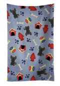Dog House Collection Chinese Crested Black Kitchen Towel Velour Plush Front and Cotton Loop Back Machine Washable
