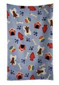 Dog House Collection Chinese Crested Cream Kitchen Towel Velour Plush Front and Cotton Loop Back Machine Washable