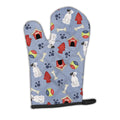 Dog House Collection White Boxer Cooper Oven Mitt Heat Resistant Thick Oven Mitt for Hot Pans and Oven, Kitchen Mitt Protect Hands, Cooking Baking Glove