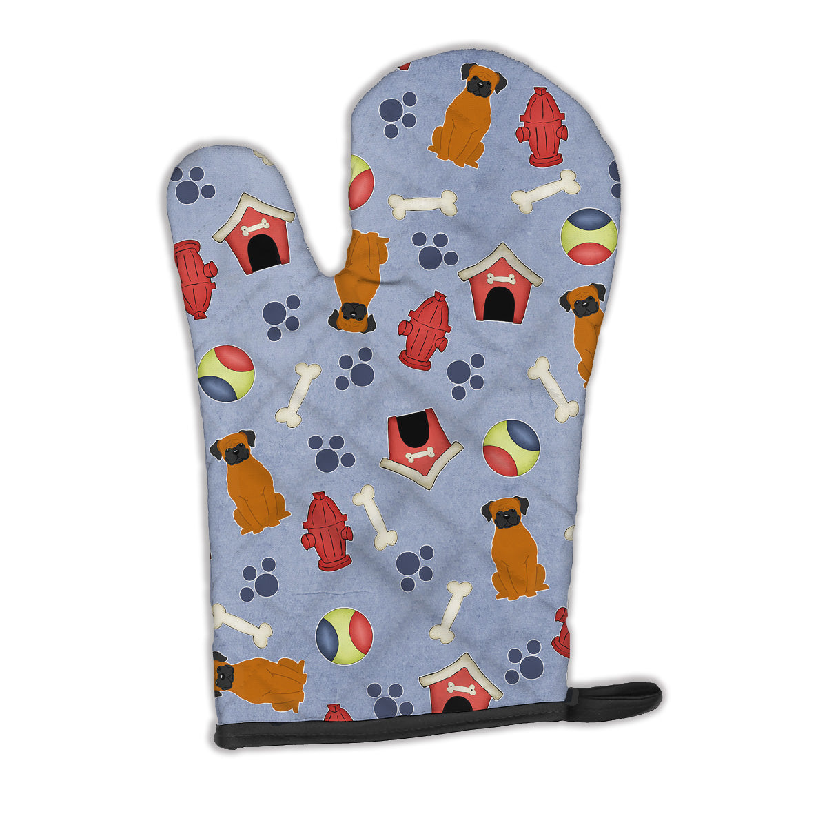 Dog House Collection Fawn Boxer Oven Mitt Heat Resistant Thick Oven Mitt for Hot Pans and Oven, Kitchen Mitt Protect Hands, Cooking Baking Glove