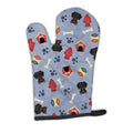 Dog House Collection Wire Haired Dachshund Black Tan Oven Mitt Heat Resistant Thick Oven Mitt for Hot Pans and Oven, Kitchen Mitt Protect Hands, Cooking Baking Glove