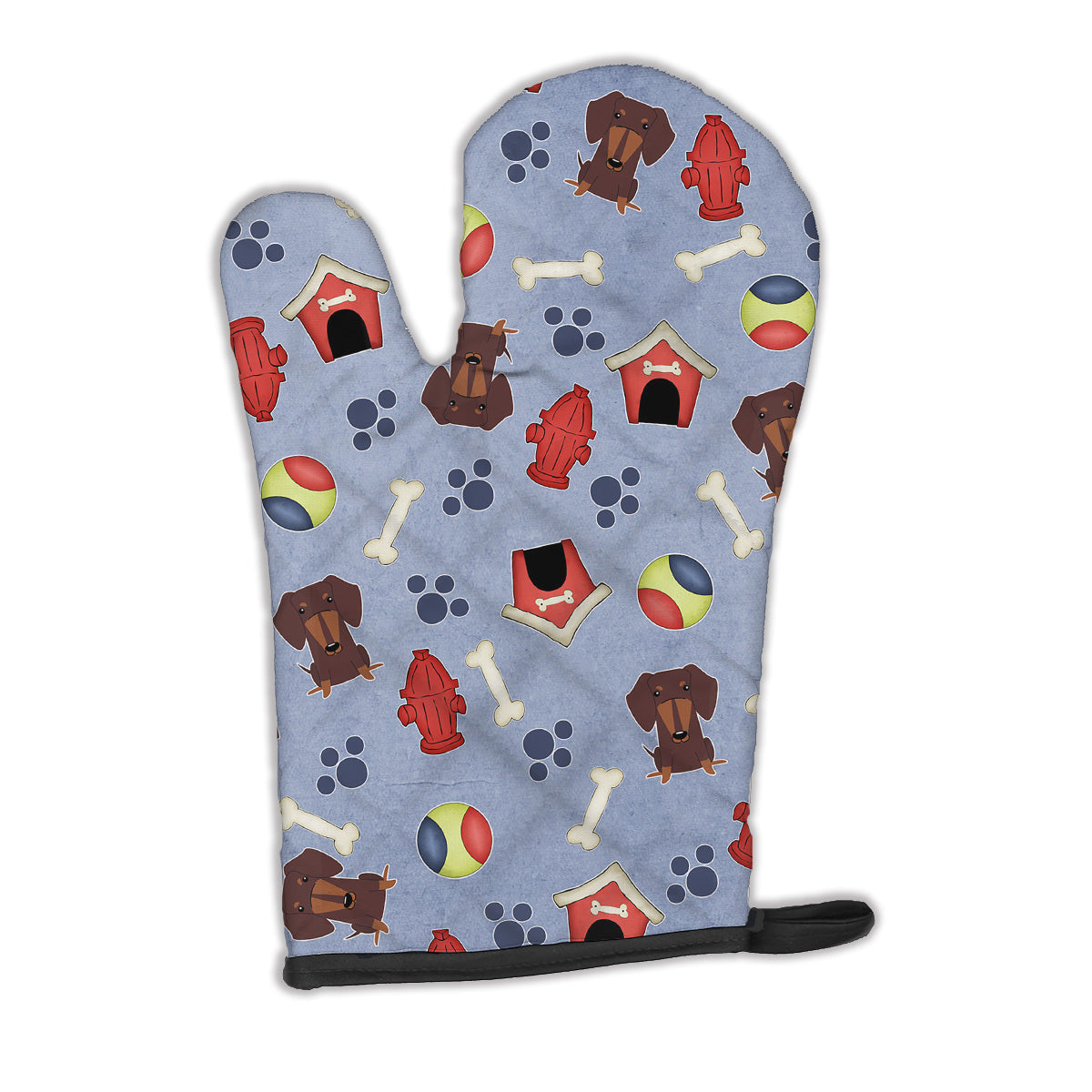 Dog House Collection Dachshund Chocolate Oven Mitt Heat Resistant Thick Oven Mitt for Hot Pans and Oven, Kitchen Mitt Protect Hands, Cooking Baking Glove