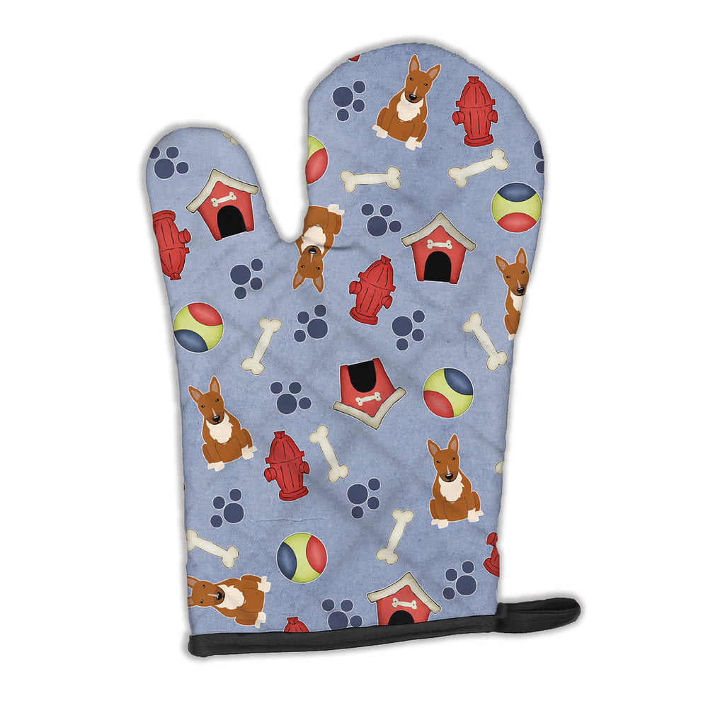 Dog House Collection Bull Terrier Red Oven Mitt Heat Resistant Thick Oven Mitt for Hot Pans and Oven, Kitchen Mitt Protect Hands, Cooking Baking Glove