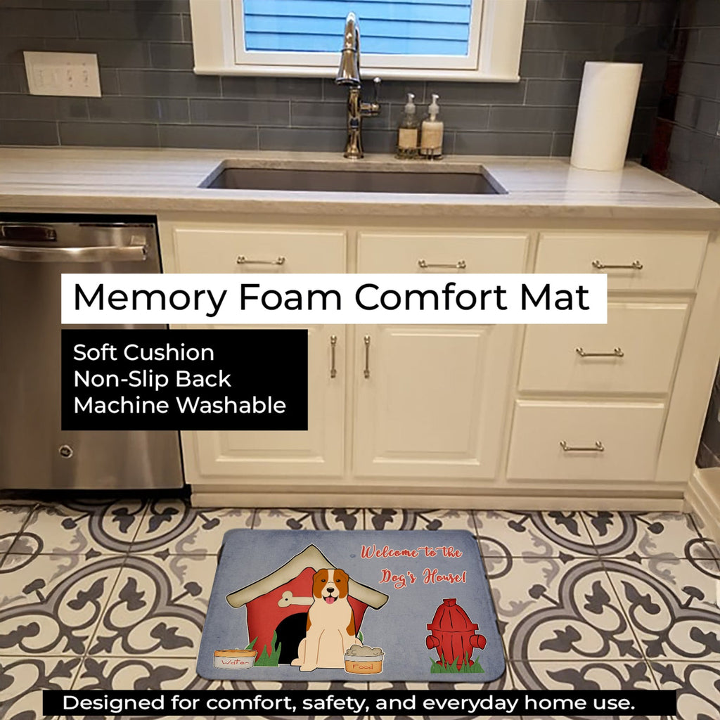 Dog House Collection Central Asian Shepherd Dog Memory Foam Kitchen Mat Machine Washable Anti-Fatigue Cushion Comfort Bath or Kitchen Rug