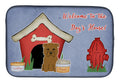 Dog House Collection Glen of Imal Tan Dish Drying Mat Absorbent Dish Drying Mat Pad for Kitchen Counter Dish Drainer Mat for Countertop, 14 x 21", Multicolor