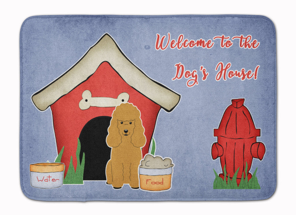 Dog House Collection Poodle Tan Memory Foam Kitchen Mat Machine Washable Anti-Fatigue Cushion Comfort Bath or Kitchen Rug