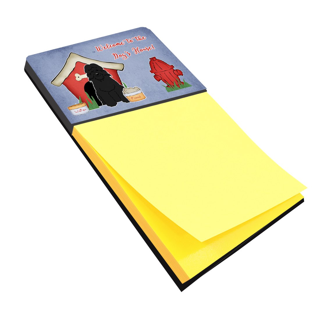 Dog House Collection Bouvier des Flandres Watercolor Sticky Note Holder Refillable Dispenser Desk Accessory 3x3 Pad Gift