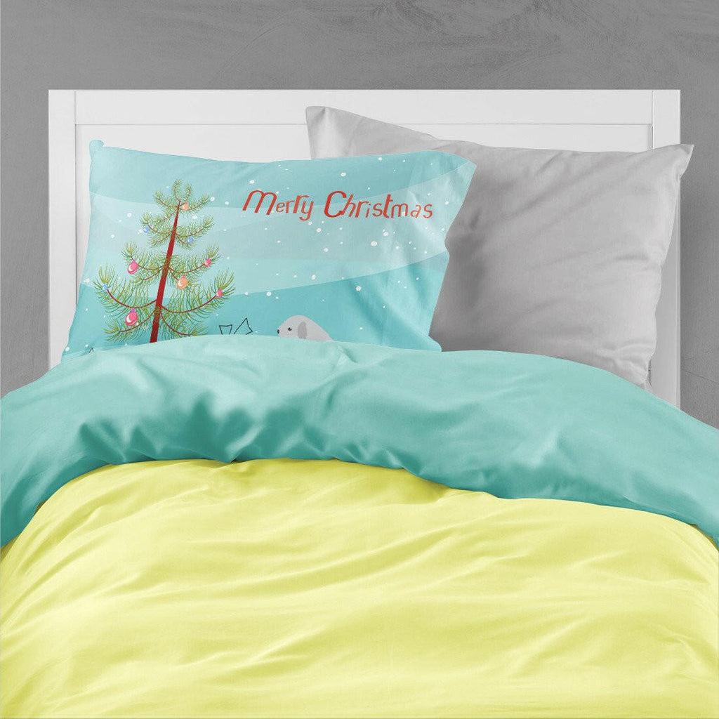 Spanish Water Dog Merry Christmas Tree Standard Pillowcase Lightweight Super Soft Easy Care Decorative Artwork Pillowcase, Standard