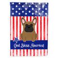 Patriotic USA French Bulldog Brown House Flag 28x40 Porch Sleeve Pole Decorative Outside Yard Banner Artwork Wall Hanging, Polyester