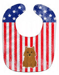 Patriotic USA Norwich Terrier Baby Bib Easy-Clean Baby Bib Baby Feeding Accessory Baby Mealtime Essential, 10 x 13, Multicolor