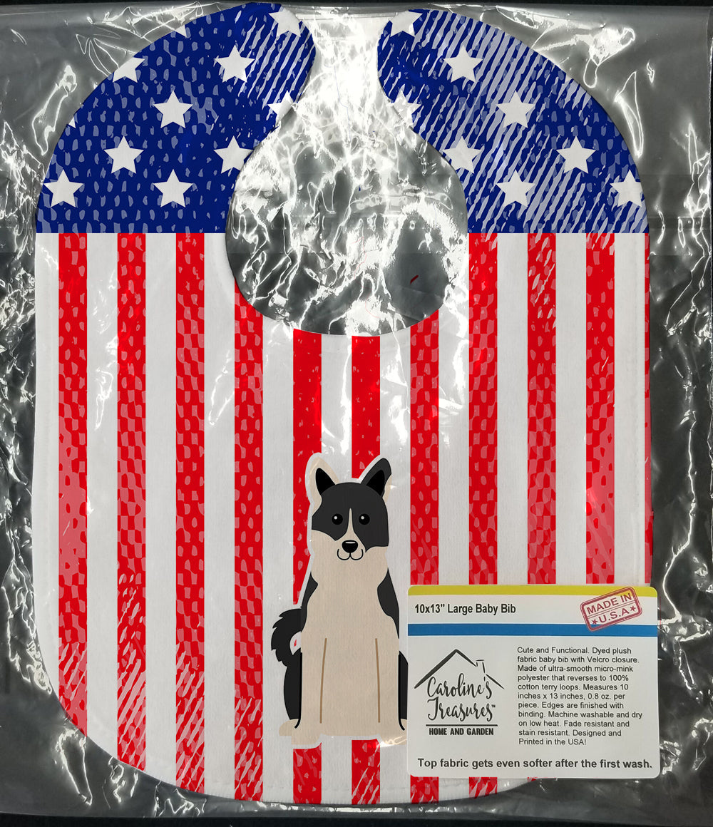 Patriotic USA Russo-European Laika Spitz Baby Bib Easy-Clean Baby Bib Baby Feeding Accessory Baby Mealtime Essential, 10 x 13, Multicolor