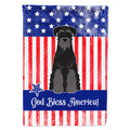 Patriotic USA Standard Schnauzer Black House Flag 28x40 Porch Sleeve Pole Decorative Outside Yard Banner Artwork Wall Hanging, Polyester