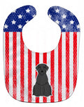 Patriotic USA Giant Schnauzer Baby Bib Easy-Clean Baby Bib Baby Feeding Accessory Baby Mealtime Essential, 10 x 13, Multicolor