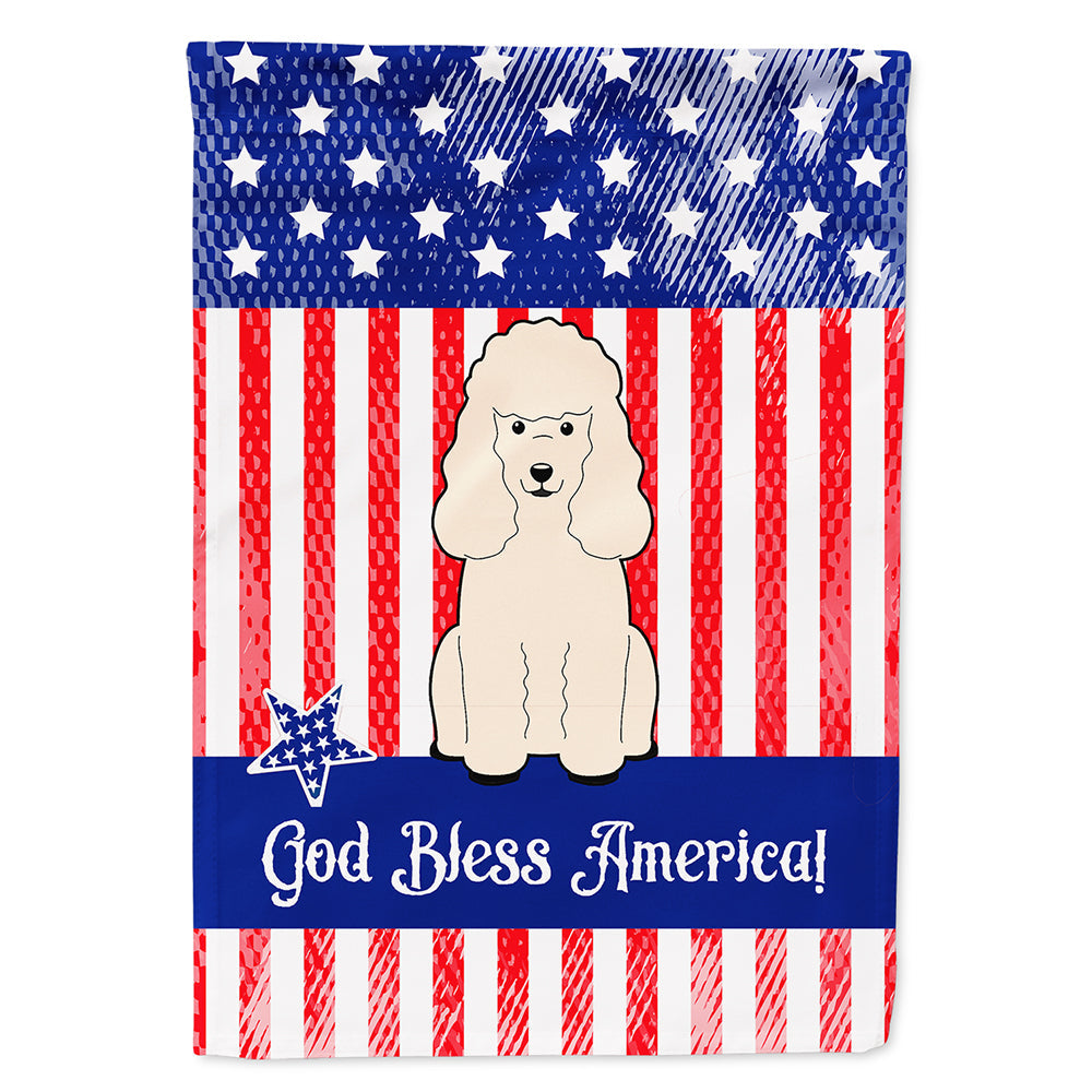 Patriotic USA Poodle White House Flag 28x40 Porch Sleeve Pole Decorative Outside Yard Banner Artwork Wall Hanging, Polyester
