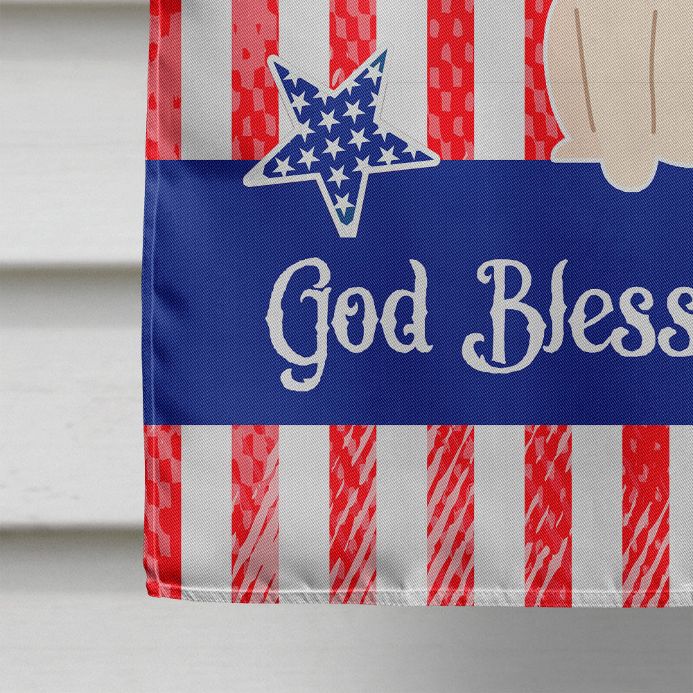 Patriotic USA Papillon Black White House Flag 28x40 Porch Sleeve Pole Decorative Outside Yard Banner Artwork Wall Hanging, Polyester