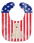 Patriotic USA Great Pyrenese Baby Bib Easy-Clean Baby Bib Baby Feeding Accessory Baby Mealtime Essential, 10 x 13, Multicolor