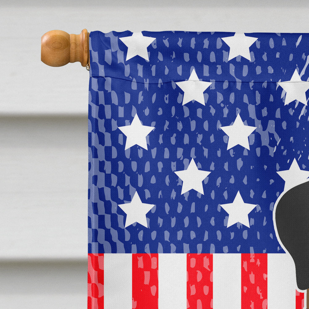 Patriotic USA Bullmastiff House Flag 28x40 Porch Sleeve Pole Decorative Outside Yard Banner Artwork Wall Hanging, Polyester