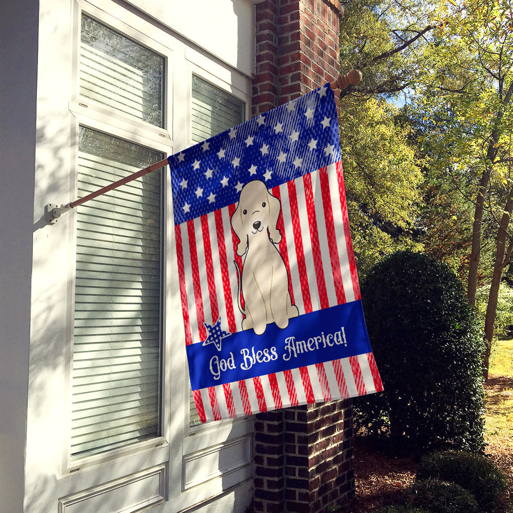 Patriotic USA Bedlington Terrier Sandy House Flag 28x40 Porch Sleeve Pole Decorative Outside Yard Banner Artwork Wall Hanging, Polyester