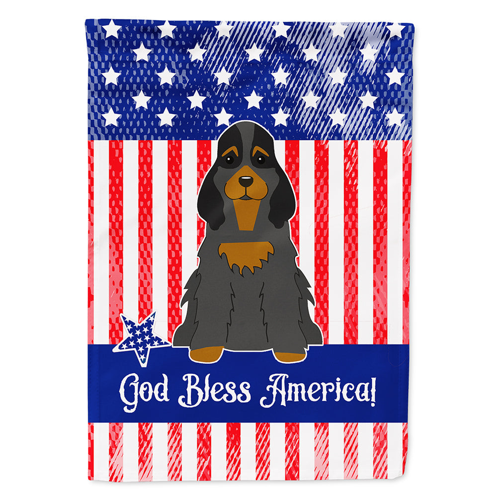 Patriotic USA Cocker Spaniel Black Tan House Flag 28x40 Porch Sleeve Pole Decorative Outside Yard Banner Artwork Wall Hanging, Polyester