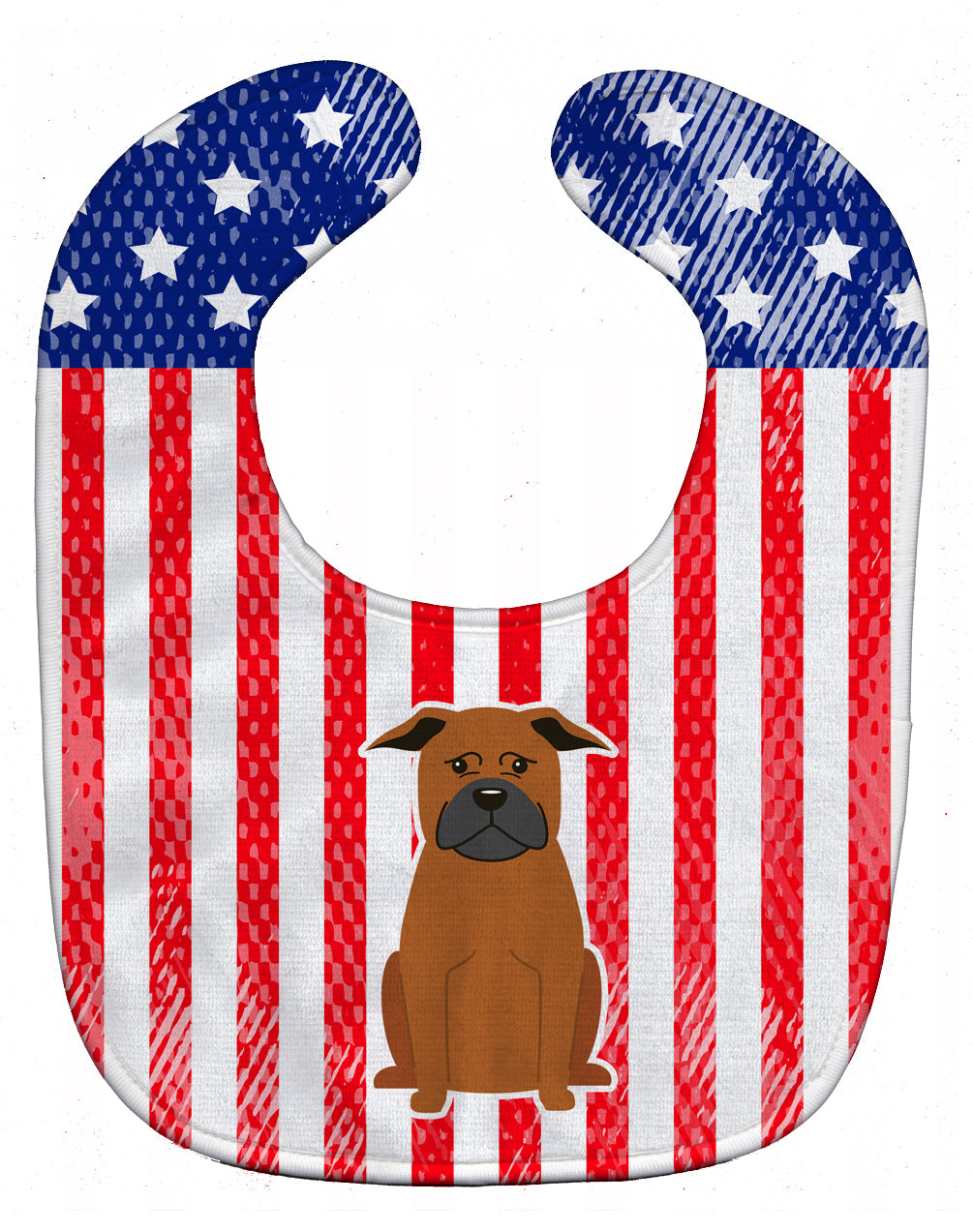 Patriotic USA Chinese Chongqing Dog Baby Bib Easy-Clean Baby Bib Baby Feeding Accessory Baby Mealtime Essential, 10 x 13, Multicolor