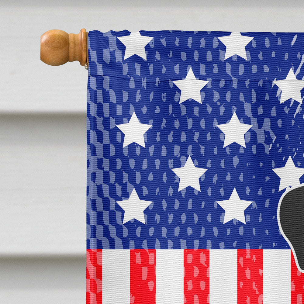 Patriotic USA Brindle Boxer House Flag 28x40 Porch Sleeve Pole Decorative Outside Yard Banner Artwork Wall Hanging, Polyester
