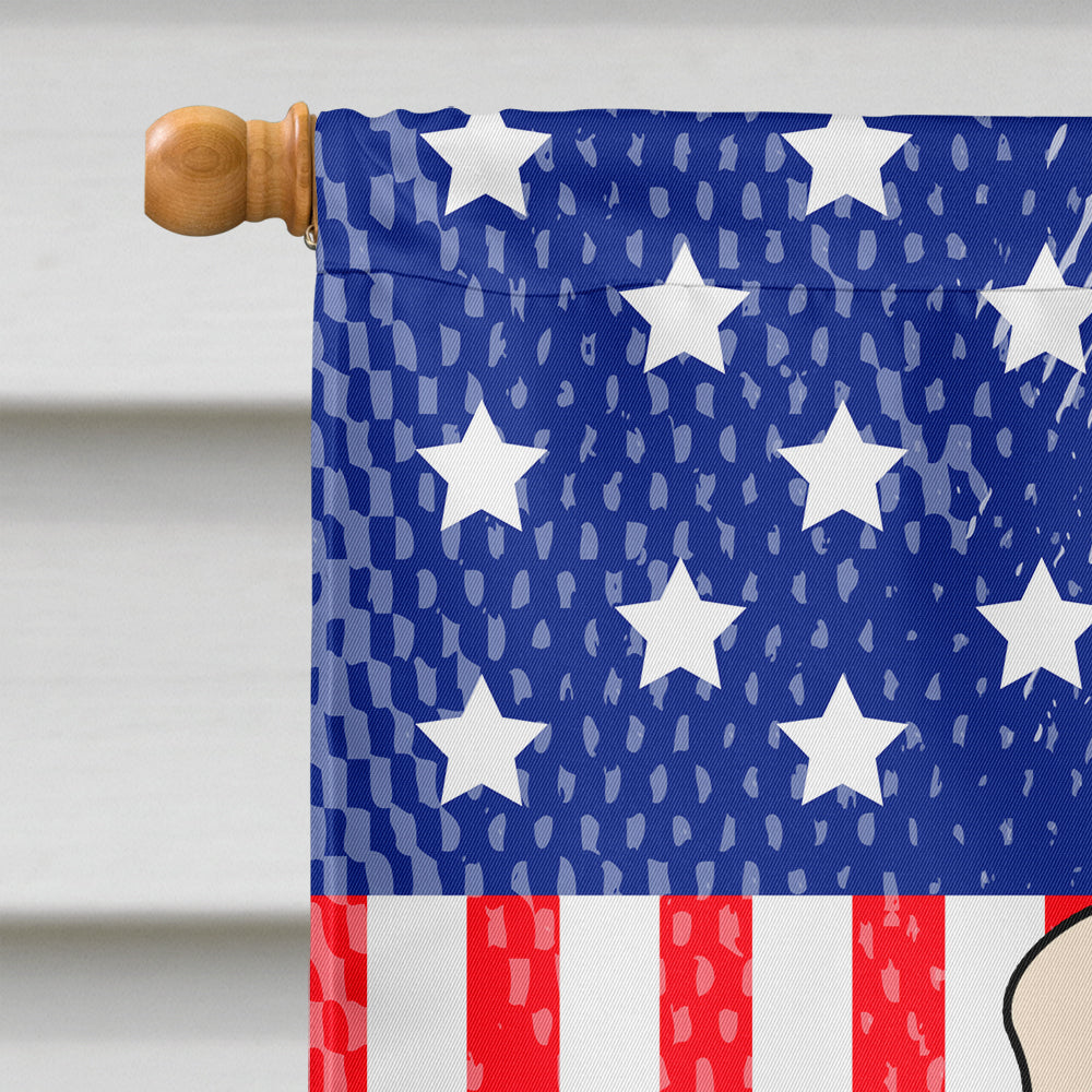 Patriotic USA English Bulldog White House Flag 28x40 Porch Sleeve Pole Decorative Outside Yard Banner Artwork Wall Hanging, Polyester