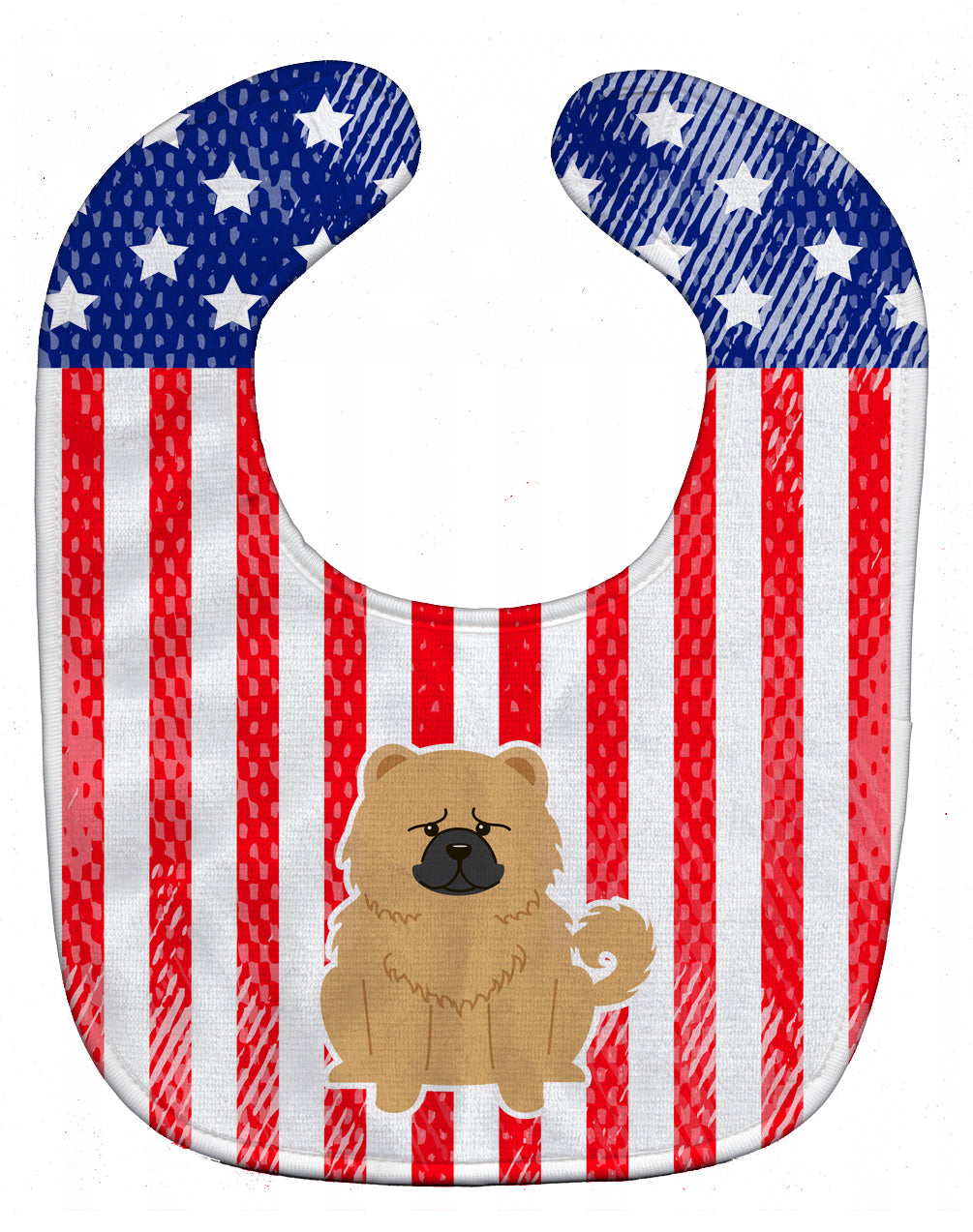 Patriotic USA Chow Chow Cream Baby Bib Easy-Clean Baby Bib Baby Feeding Accessory Baby Mealtime Essential, 10 x 13, Multicolor