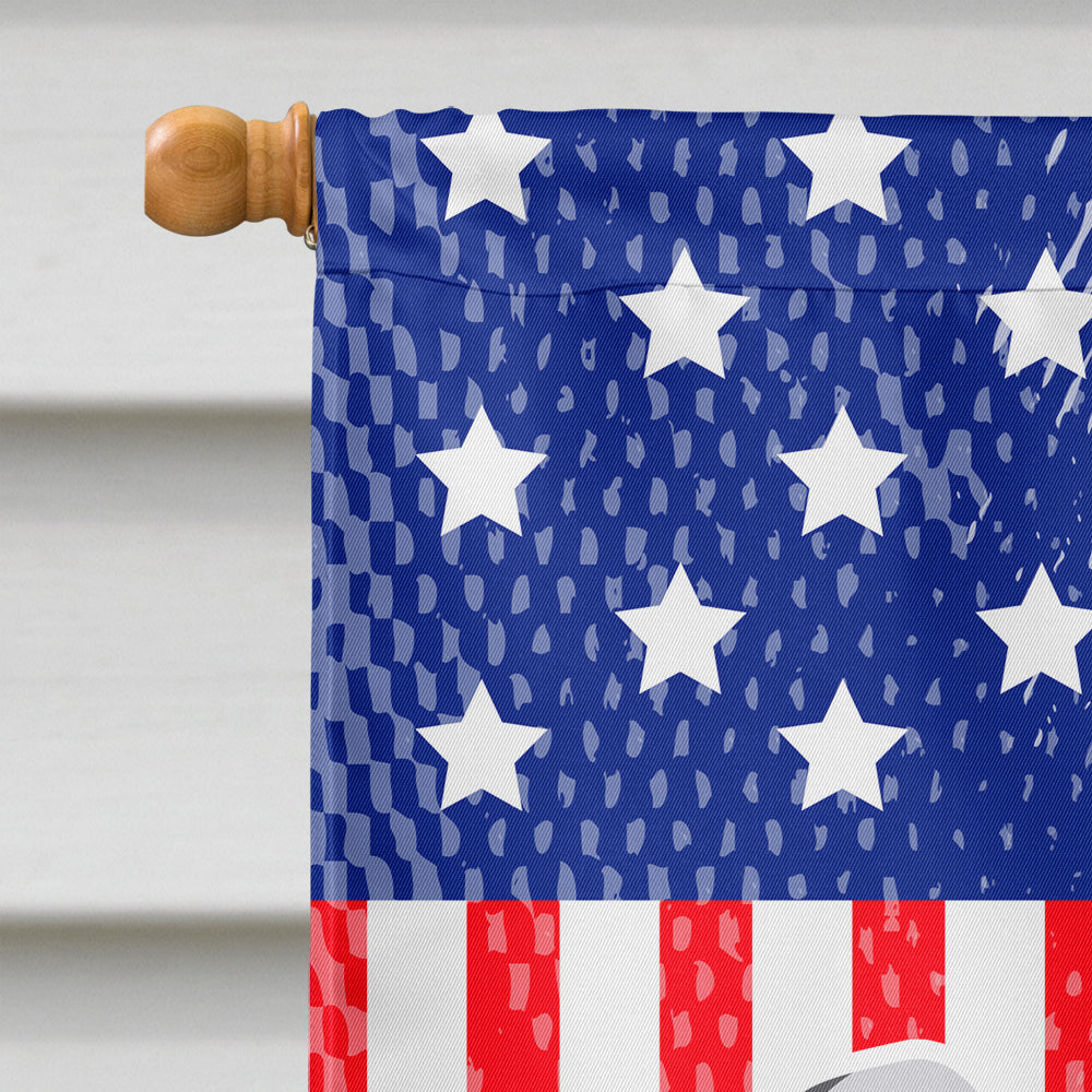USA Patriotic English Setter House Flag 28x40 Porch Sleeve Pole Decorative Outside Yard Banner Artwork Wall Hanging, Polyester