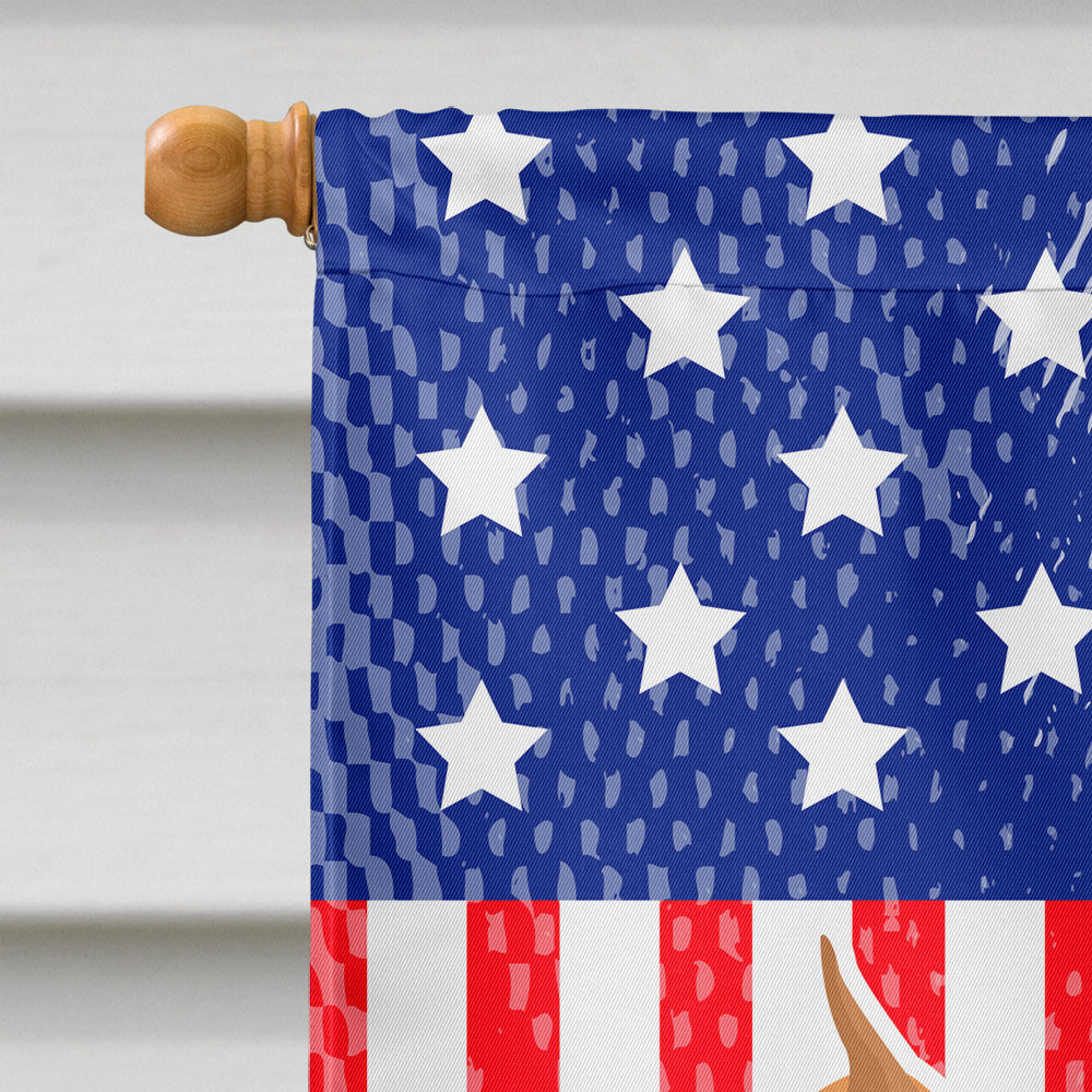 USA Patriotic Pharaoh Hound House Flag 28x40 Porch Sleeve Pole Decorative Outside Yard Banner Artwork Wall Hanging, Polyester