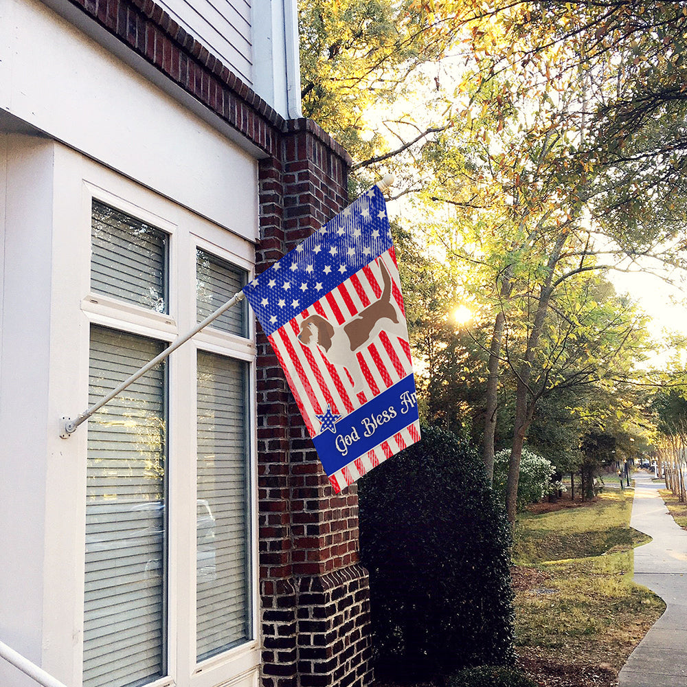 USA Patriotic Grand Basset Griffon Vendeen House Flag 28x40 Porch Sleeve Pole Decorative Outside Yard Banner Artwork Wall Hanging, Polyester