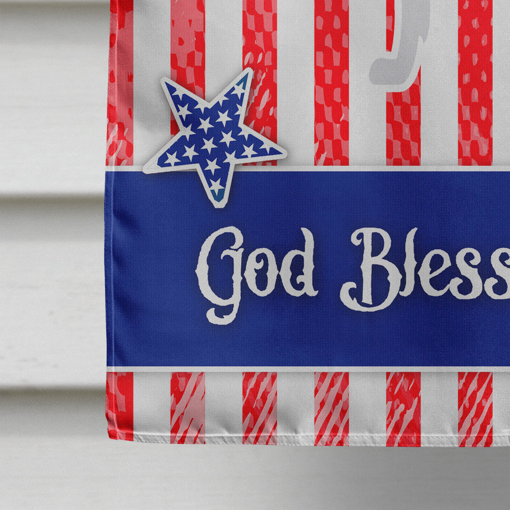 USA Patriotic Borzoi Russian Greyhound House Flag 28x40 Porch Sleeve Pole Decorative Outside Yard Banner Artwork Wall Hanging, Polyester