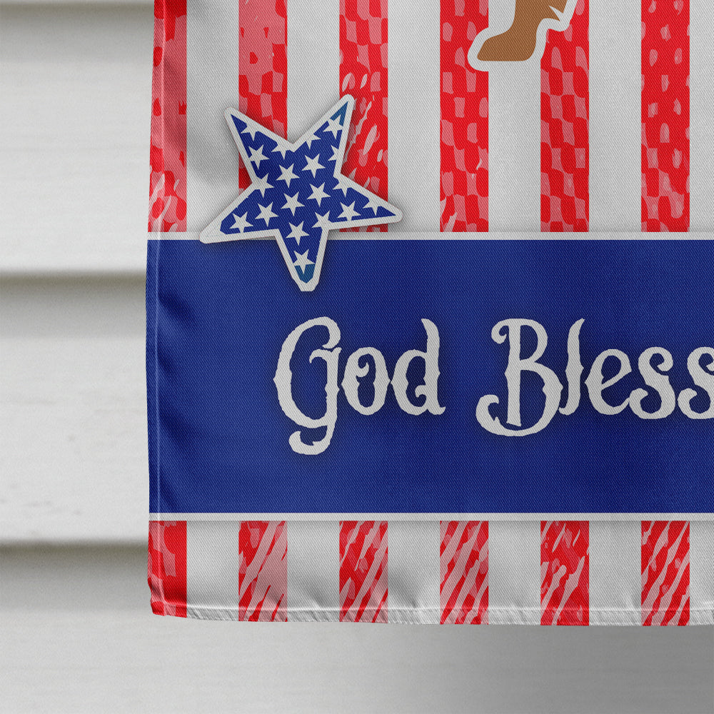 USA Patriotic Golden Retriever House Flag 28x40 Porch Sleeve Pole Decorative Outside Yard Banner Artwork Wall Hanging, Polyester